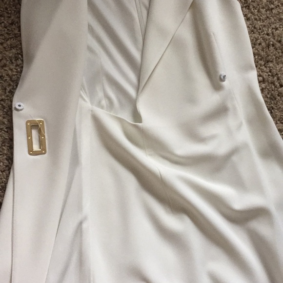 Calvin Klein White Tuxedo Dress - Picture 6 of 6